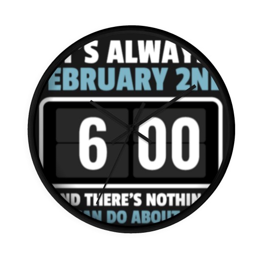 Discover Alarm Clock GroundHog Day Design Wall Clocks