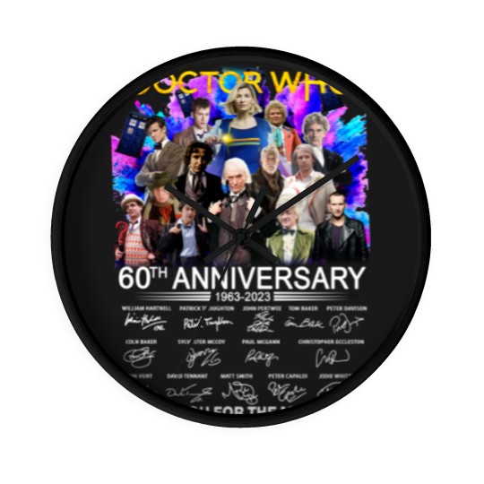 Discover Doctor Who 60th Anniversary 1963-2023 Signature Thank You Wall Clocks