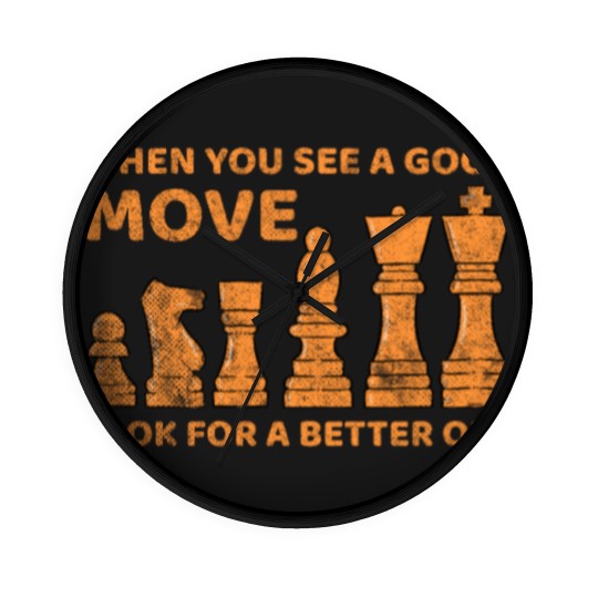 Discover Chess move Grandmaster spell Wall Clocks