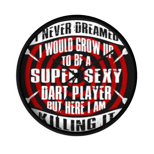 Discover Super Sexy dart player 2 Wall Clocks
