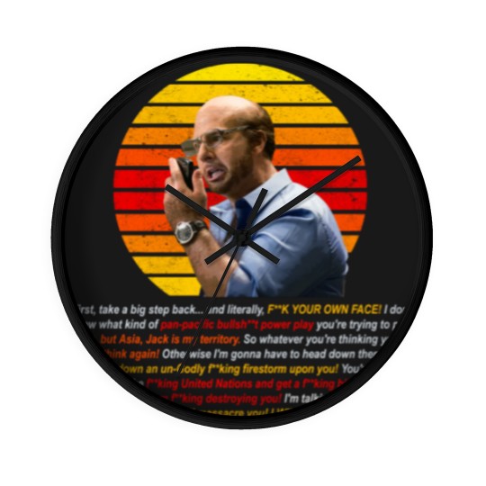 Discover Tom Cruise as Les Grossman from Tropic Thunder - Curse filled Rant Wall Clocks