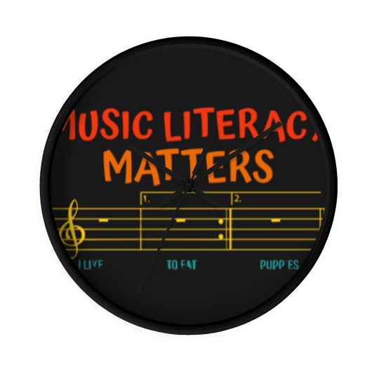 Discover Music Music Literacy Matters I Like To Eat Puppies Wall Clocks