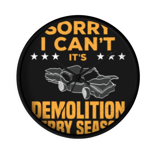 Discover Demolition Derby Season Car Crashing Smash Gift Wall Clocks