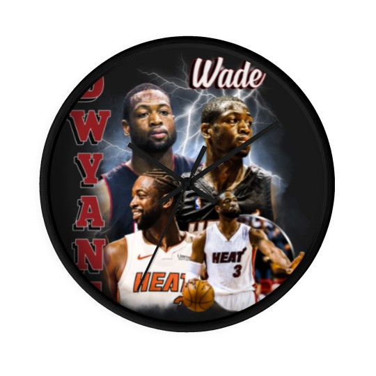 Discover Dwyane Wade Vintage Wall Clocks, Vintage 90s Graphic Style Dwyane Wade Wall Clocks