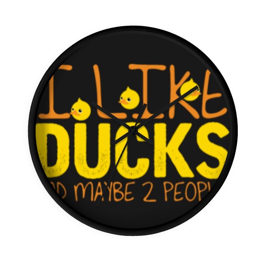 Discover Ducks Joke Pun People Duck Duckling Ducky Wall Clocks