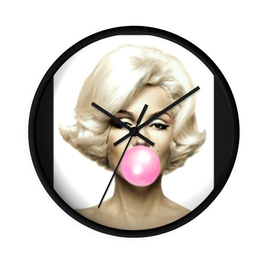 Discover Pink Marilyn Monroe Bubble Gum Wall Clocks Wall Clocks