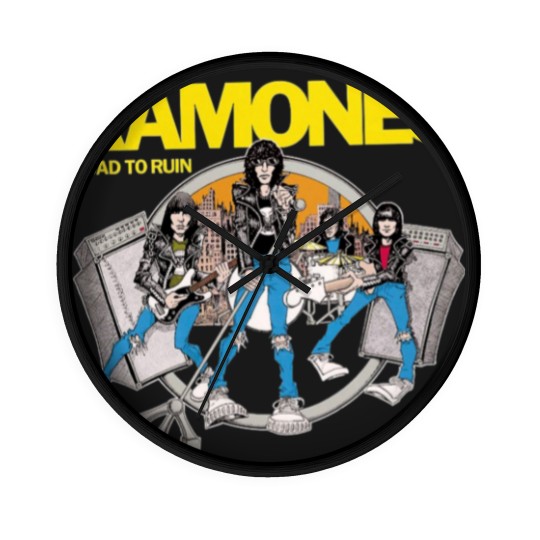 Discover Ramones RoadTo Ruin Hypebeast Rock Band Vintage Design Wall Clocks