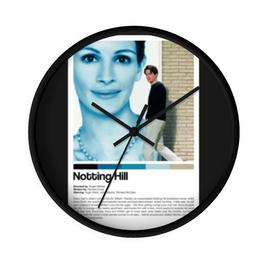 Discover Notting Hill Movie Print Wall Clocks