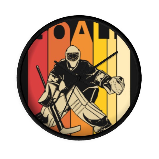 Discover Hockey Goalie T- Wall Clocks Vintage Hockey Goalie T- Wall Clocks Wall Clocks