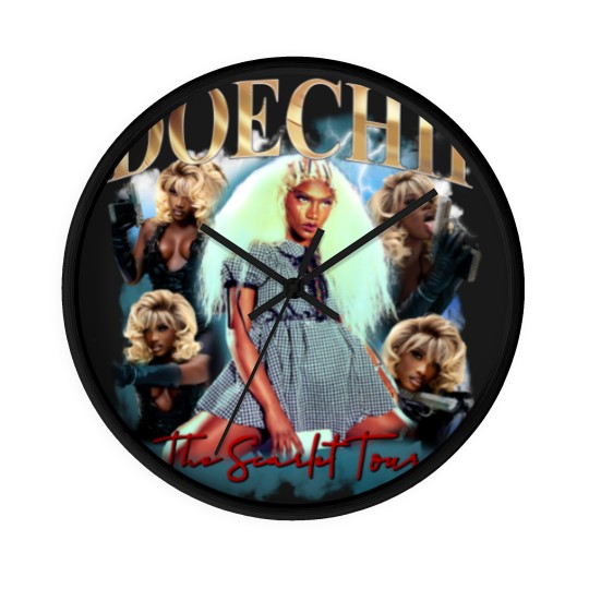 Discover Doechii Rap Wall Clocks, Doechii The Scarlet Tour 2023 Vintage Wall Clocks