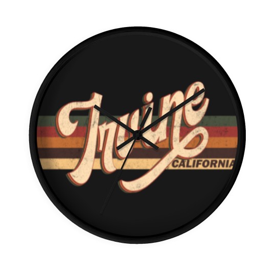 Discover Irvine California Retro Vintage 70s 80s Clothing - Irvine California - Wall Clocks