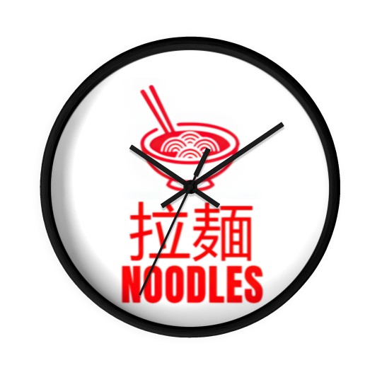 Discover ramen noodles Wall Clocks