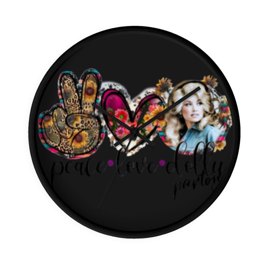 Discover Love Peace & Dolly Parton Unisex Jersey Short Sleeve Wall Clocks