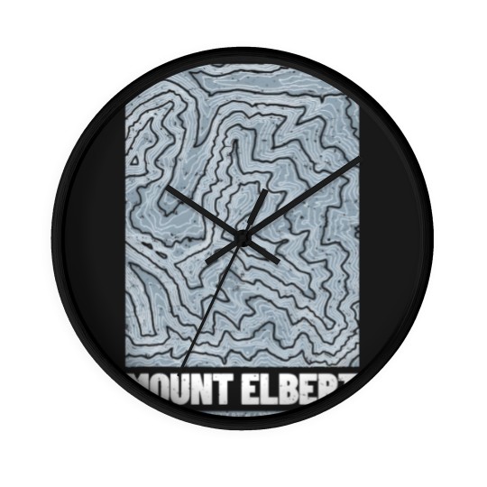Discover Mount Elbert | Topographic Map (Grunge) Wall Clocks