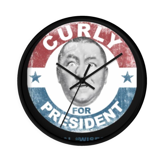 Discover Three Stooges Curly for President Wall Clocks