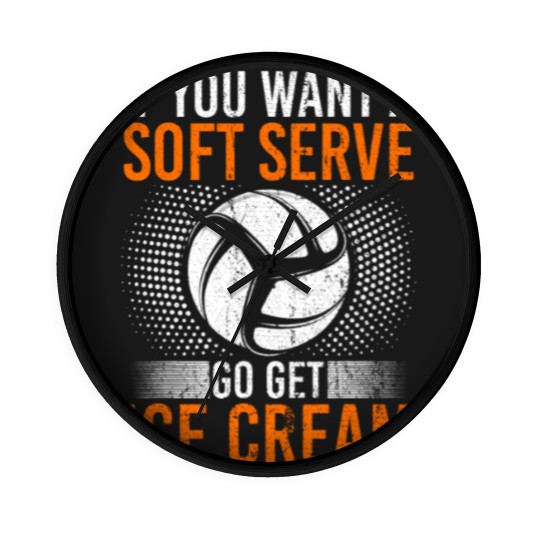 Discover If You Want A Soft Serve Go Get Ice Cream Volleyball 3 Wall Clocks
