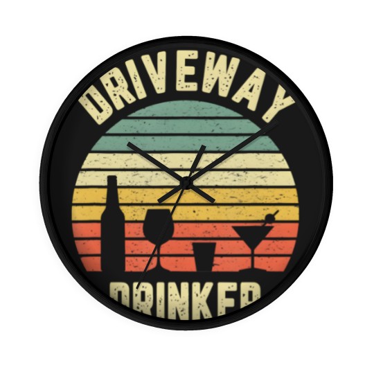 Discover Driveway Drinker Wall Clocks Retro Vintage Drinking Wall Clocks