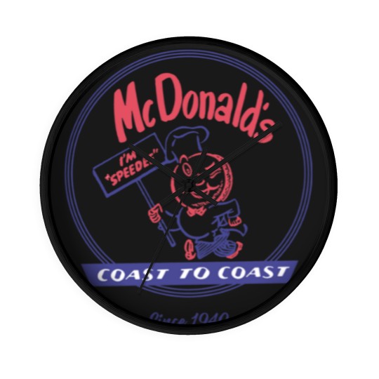 Discover McDonald vintage speedee coast to coast Wall Clocks