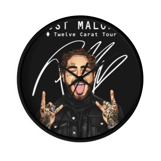 Discover Post Malone 12 Carat Tour Wall Clocks -  Signed Signature Version - Post Malone Unisex Wall Clocks Wall Clocks