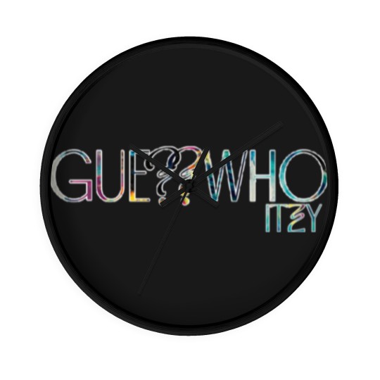 Discover ITZY Guess Who Logo Abstract Wall Clocks
