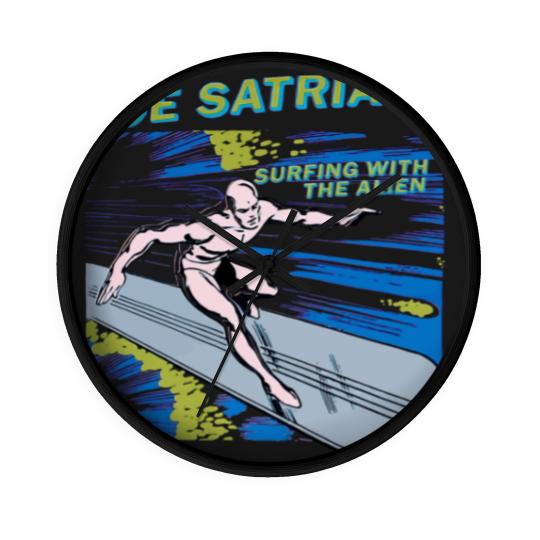 Discover joe satriani surfing with the alien red guitar god Wall Clocks