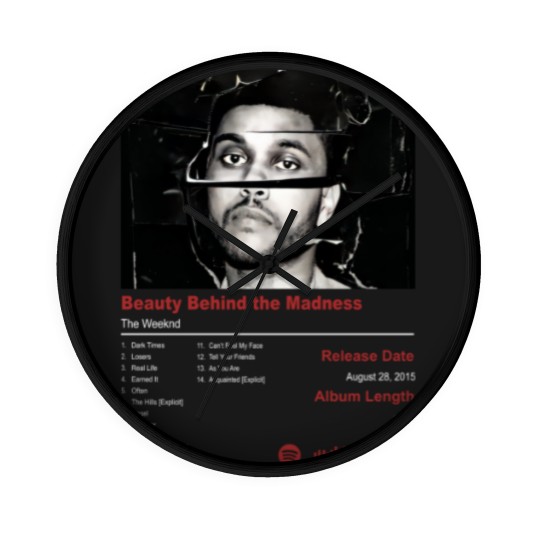 Discover Weeknds Beauty Behind the Madness Album Wall Clocks, Weeknds Retro Vintage