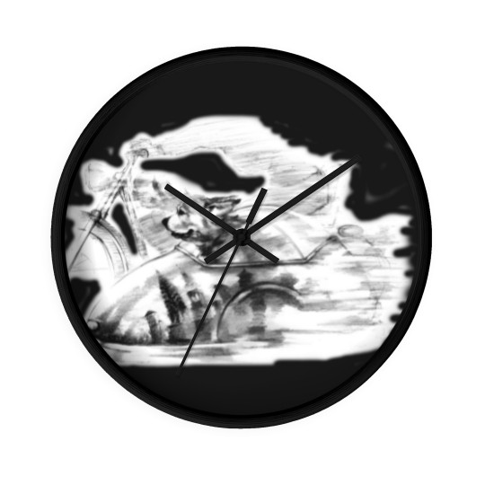 Discover Dog in a Sidecar Wall Clocks