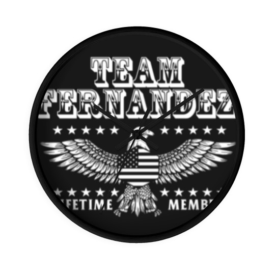 Discover Team Fernandez Last Name Surname Pride Wall Clocks