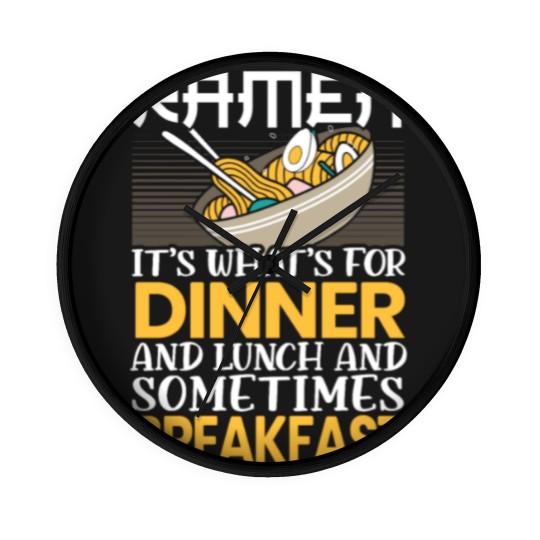 Discover Ramen Japanese Noodle Soup Eater Food Lover Foodie Wall Clocks