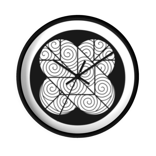 Discover Japanese Family Crest KAMON Symbol Wall Clocks