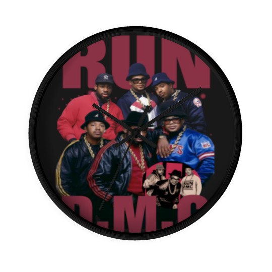 Discover Run D.M.C Streetwear Gifts Wall Clocks Hip Hop 90s Vintage Retro Graphic Wall Clocks Rap Wall Clocks