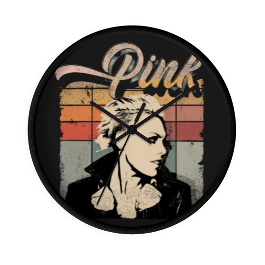 Discover Retro P!nk Pink Wall Clocks, Music Tour 2023 Wall Clocks Pink Summer concert Wall Clocks