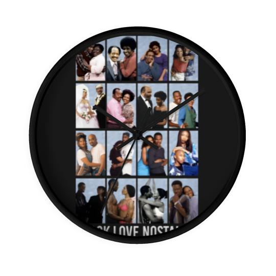 Discover Black Love Nostalgia Unisex Wall Clocks