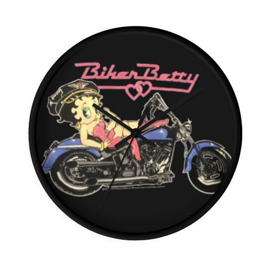 Discover 1993 Biker Betty Boop vintage motorcycle Wall Clocks Wall Clocks