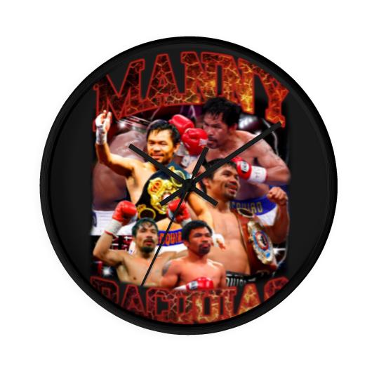 Discover Manny PacMan Pacquiao Streetwear  Snow Wash Wall Clocks