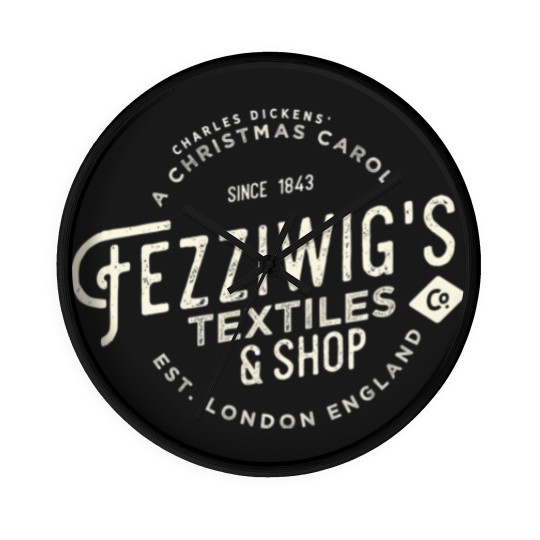 Discover christmas carol, fezziwigs, scrooge, holiday design t Wall Clocks