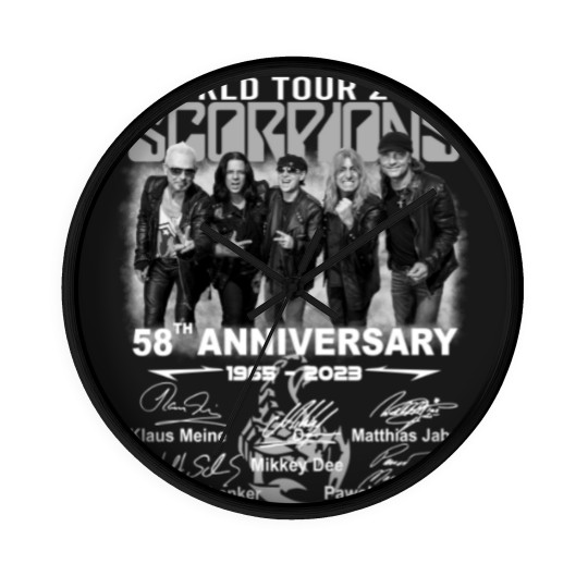 Discover 58TH ANNIVERSARY Scorpions world tour 2023 Wall Clocks, Scorpions Wall Clocks