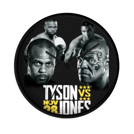 Discover Mike Tyson vs Roy Jones JR. Wall Clocks Boxing Legends Super Fight Men's Wall Clocks New