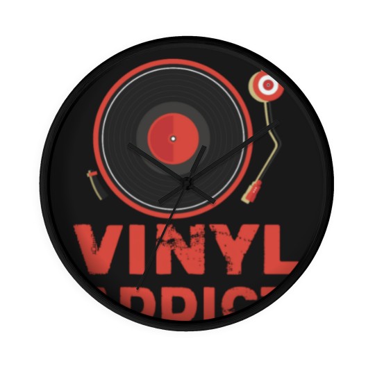 Discover Vinyl Addict Wall Clocks for Vinyl Turntable DJs Wall Clocks