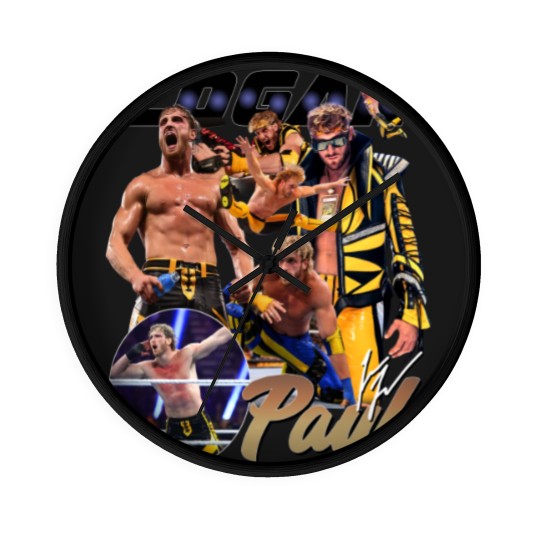 Discover Vintage 90s Graphic Style Logan Paul Wall Clocks, Logan Paul Vintage Wall Clocks Professional Wrestler Gift
