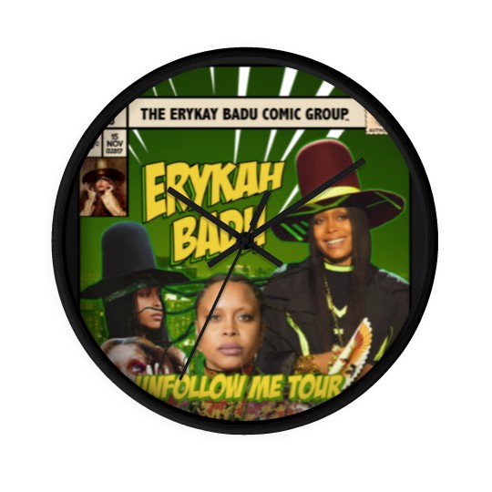 Discover Erykah Badu Comic Wall Clocks, Erykah Badu Bootleg Wall Clocks, Erykah Badu Wall Clocks