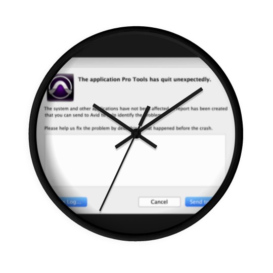 Discover Pro Tools has Quit Unexpectedly Merchandise Wall Clocks