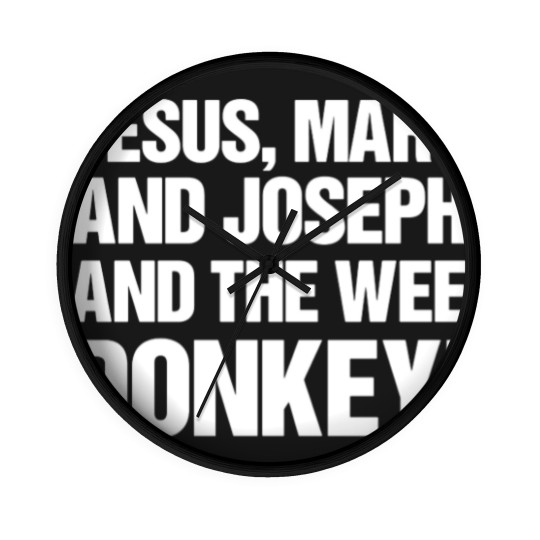 Discover Jesus, Mary And Joseph And The Wee Donkey - Line Of Duty - Wall Clocks