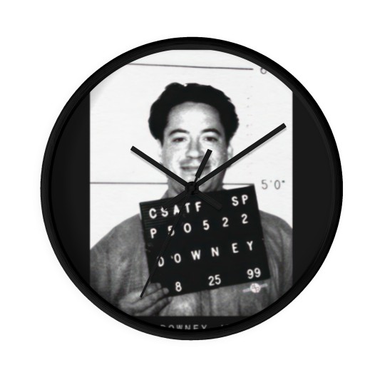 Discover Robert Downey Jr. 1999 Actor Mugshot Wall Clocks