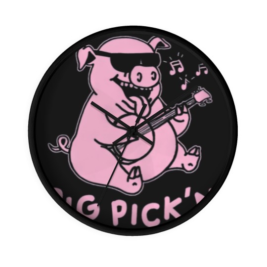 Discover Pig Playing Banjo Wall Clocks Bluegrass Wall Clocks Pig Pickin Wall Clocks BBQ Wall Clocks Wall Clocks