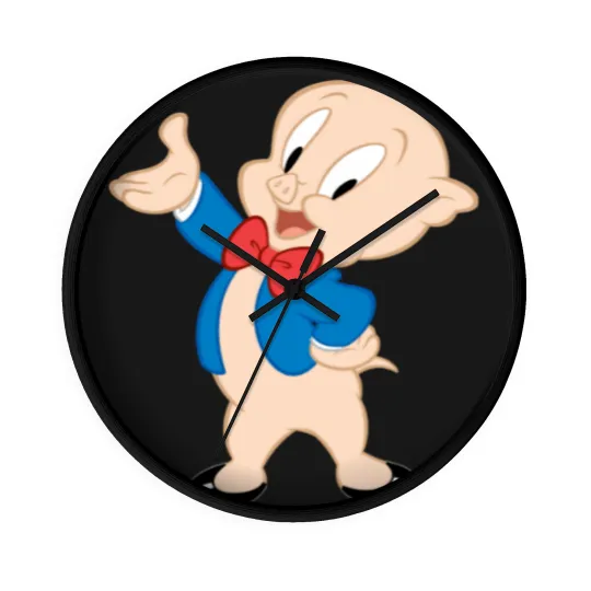 Discover Porky Pig | Classic Pose Wall Clocks