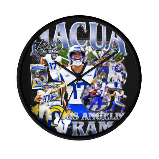 Discover Vintage 90s Graphic Style Puka Nacua Wall Clocks Football Wall Clocks