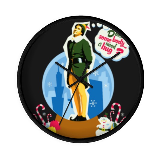 Discover Elf Does Somebody Need A Hug Wall Clocks
