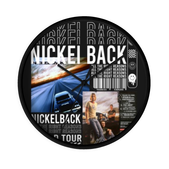 Discover Nickelback Music Wall Clocks, Merch Vintage Get Rollin' Tour 2023 Wall Clocks