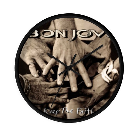 Discover bon jovi keep the faith Wall Clocks